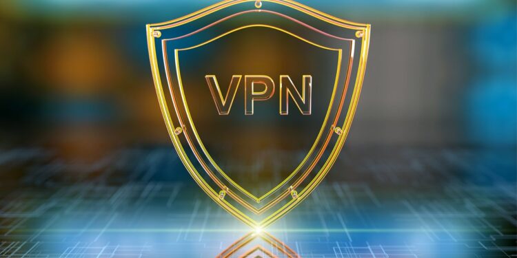Conceptual image representing digital software VPN computing technology
