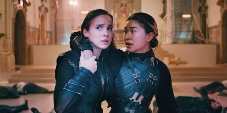 Alba Baptista as Ava Silva and Kristina Tonteri-Young as Sister Beatrice in Warrior Nun on Netflix