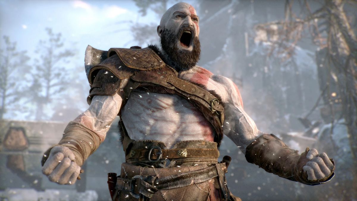 Kratos screams in God of War