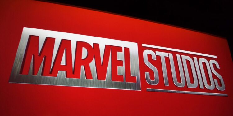 Marvel Studios logo on movie screen