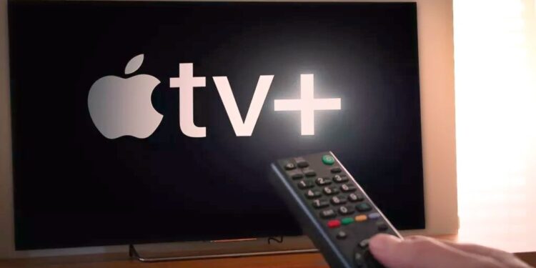 Apple TV Plus logo shown on TV